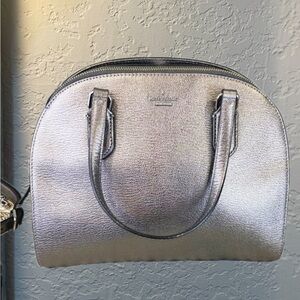 Kate Spade Metallic Silver Textured Wallet